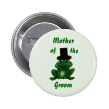 Froggy Wedding - Groom's Family Button - Style 2