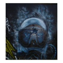 Frogman graffiti posters