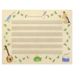 Frogs and Bunnies Music Manuscript Paper letterhead