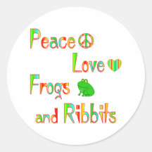Frogs and Ribbits Round Sticker