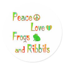 Frogs and Ribbits Round Sticker