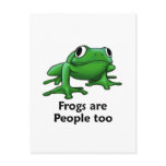 Frogs are people too postcard