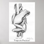 "Frogs are Precious!" Art Posters posters