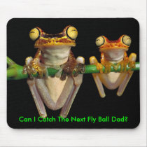 Frogs At A Baseball Game mousepads