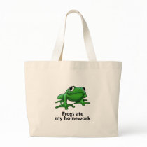 Frogs ate my Homework Canvas Bags
