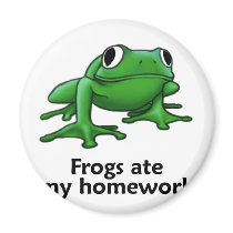 Frogs ate my Homework Magnet