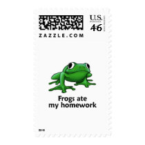 Frogs ate my Homework Postage Stamps