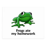 Frogs ate my Homework Postcard