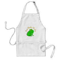 Frogs Brighten My Day aprons by AllPetsStore Frogs Brighten My Day aprons