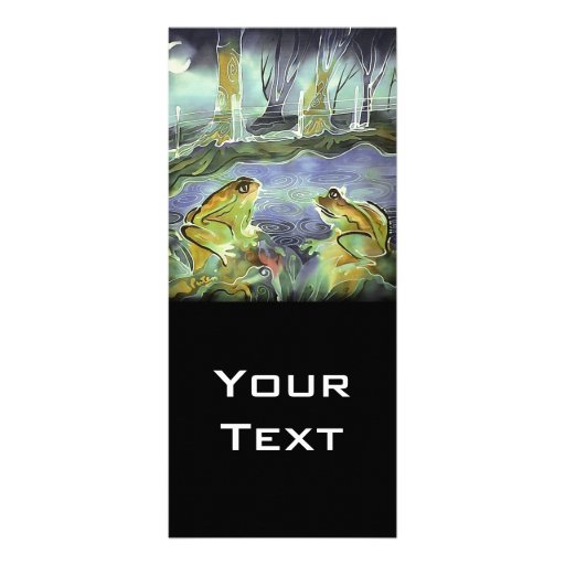 Frogs by the Water at Night Custom Rack Cards
