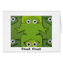 Frogs, Croak Croak Birthday card