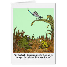 FROGS & DRAGONFLY  card