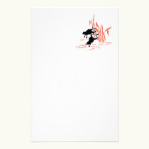 Frogs jumping into a pond stationery