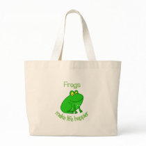 Frogs Make Life Happier Canvas Bags