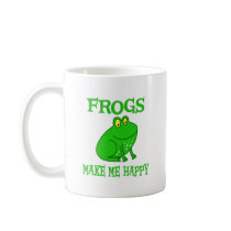 Frogs Make Me Happy mugs by AllPetsStore Frogs Make Me Happy mugs