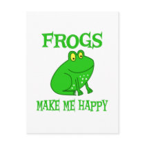 Frogs Make Me Happy Postcard