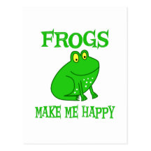Frogs Make Me Happy Postcard