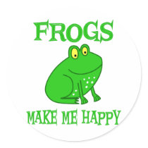 Frogs Make Me Happy Sticker