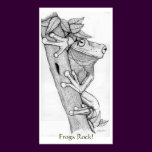 "Frogs Rock!" Art Poster