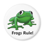 Frogs Rule! Refrigerator Magnet