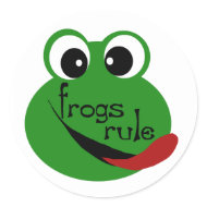Frogs Rule sticker