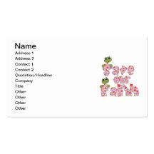 Frogs Save Our Earth T-shirts and Gifts Business Card Template