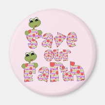 Frogs Save Our Earth T-shirts and Gifts Refrigerator Magnet