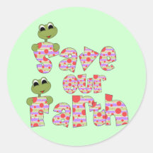 Frogs Save Our Earth T-shirts and Gifts Sticker