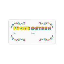 Frohe Ostern Custom Address Labels