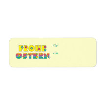 Frohe Ostern Custom Return Address Labels
