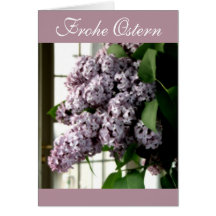 Frohe Ostern Lilac Bouquet Card