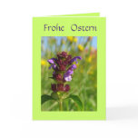 Frohe Ostern mit Blumen Greeting Card