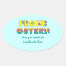 Frohe Ostern Oval Stickers