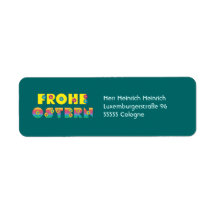 Frohe Ostern Return Address Labels
