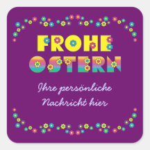 Frohe Ostern Square Stickers
