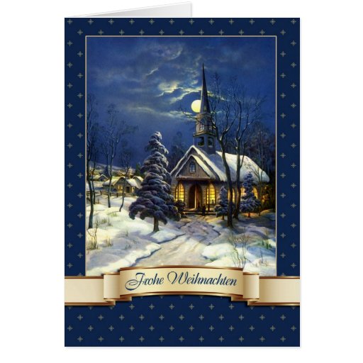 Frohe Weihnachten. German Christmas Card | Zazzle