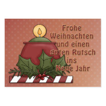 Frohe Weihnachten - Kerzen Motiv business cards