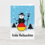Frohe Weihnachten Merry Christmas Germany Snowman
