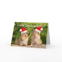Frohe Weihnachten Santa Baby Chipmunks Card