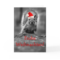 Frohe Weihnachten Santa Squirrel Cards