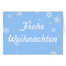 Frohe Weihnachten Snowflakes Greeting Cards