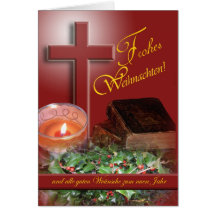 Frohes Weihnachten German Merry Christmas Greeting Cards
