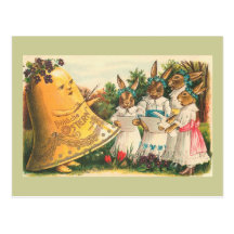 Fröhliche Ostern Vintage Easter Bunnies Post Cards