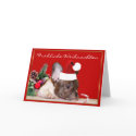 Fröhliche Weihnachten French Bulldog greeting card