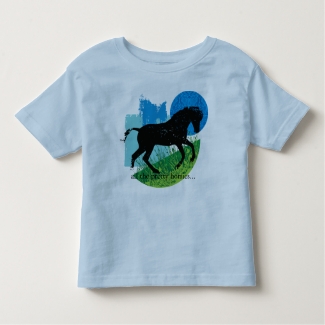 Frolicking Horse Design Tee Shirt