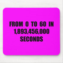 From  0 to 60 in seconds mouse pad