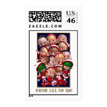 From all of us elves-Holiday, Christmas, Stamps, stamps