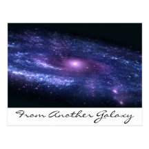 From another galaxy space Postcard