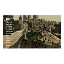 From city walls, York, England classic Photochrom Business Cards
