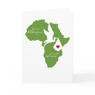 From Ethiopia w/ Love Adoption Shower Invites card